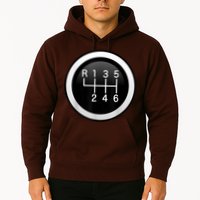 6 Speed Manual Stick Gear Shift Auto Racing Car Hoodie