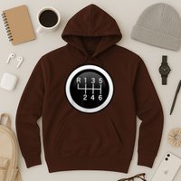 6 Speed Manual Stick Gear Shift Auto Racing Car Hoodie