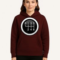 6 Speed Manual Stick Gear Shift Auto Racing Car Hoodie