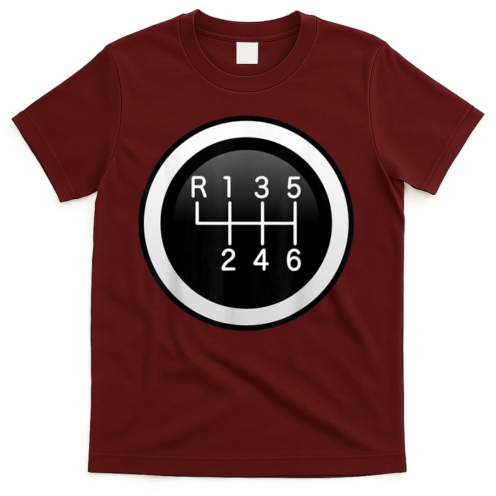 6 Speed Manual Stick Gear Shift Auto Racing Car T-Shirt