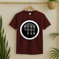 6 Speed Manual Stick Gear Shift Auto Racing Car T-Shirt