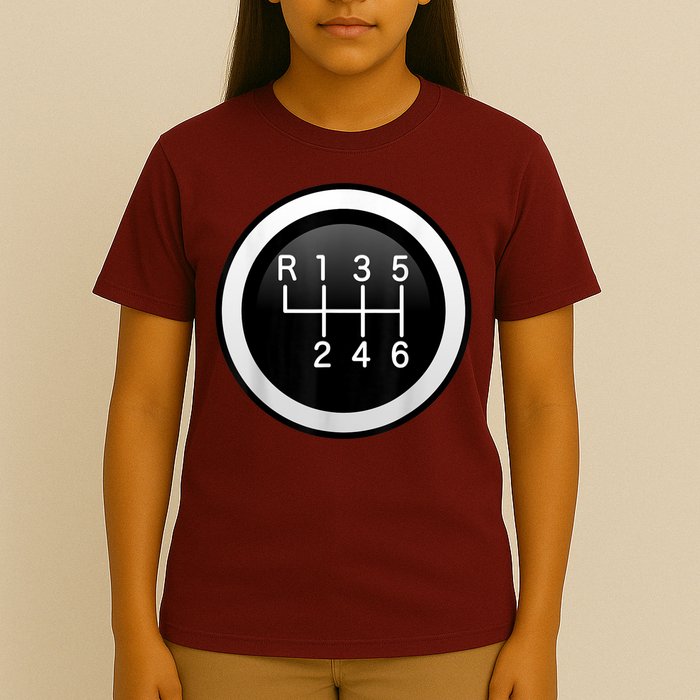 6 Speed Manual Stick Gear Shift Auto Racing Car T-Shirt