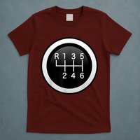 6 Speed Manual Stick Gear Shift Auto Racing Car T-Shirt