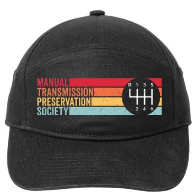 6 Speed Manual Transmission Preservation Society 7-Panel Snapback Hat