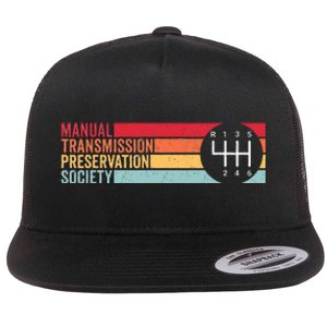 6 Speed Manual Transmission Preservation Society Flat Bill Trucker Hat