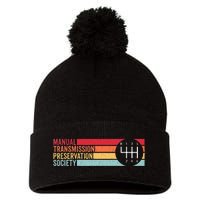 6 Speed Manual Transmission Preservation Society Pom Pom 12in Knit Beanie