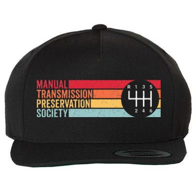 6 Speed Manual Transmission Preservation Society Wool Snapback Cap