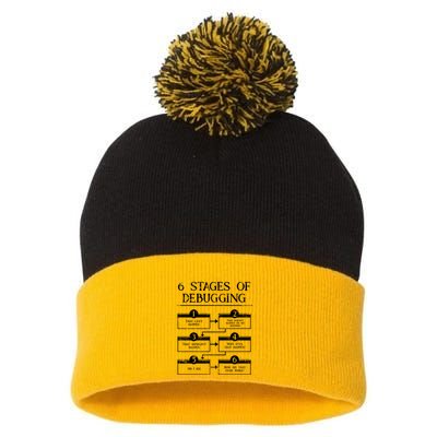 6 Stages Of Debugging Pom Pom 12in Knit Beanie