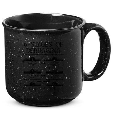 6 Stages Of Debugging 15oz Campfire Ceramic Mug