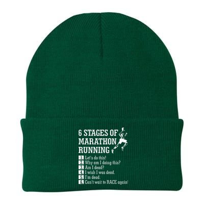 6 Stages Of Marathon Running Gift For Runner Knit Cap Winter Beanie