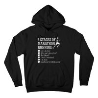 6 Stages Of Marathon Running Gift For Runner Hoodie