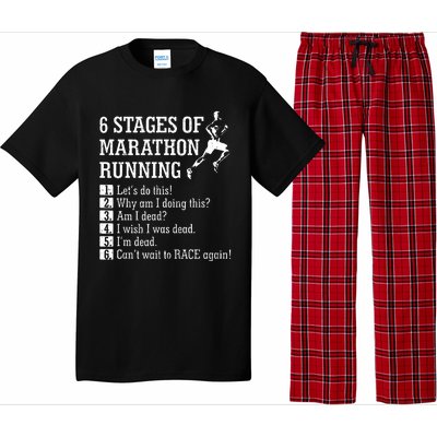 6 Stages Of Marathon Running Gift For Runner Pajama Set