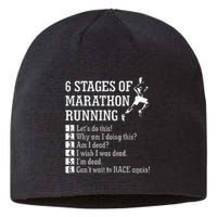 6 Stages Of Marathon Running Gift For Runner Sustainable Beanie