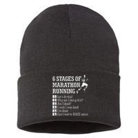 6 Stages Of Marathon Running Gift For Runner Sustainable Knit Beanie