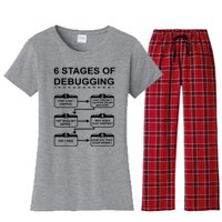 6 Stages Of Debugging Design Programming Computer Science Women's Flannel Pajama Set