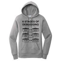 6 Stages Of Debugging Design Programming Computer Science Women's Pullover Hoodie