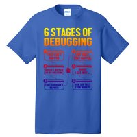 6 Stages Of Debugging Full Stack Coder Software Developer Gift Tall T-Shirt