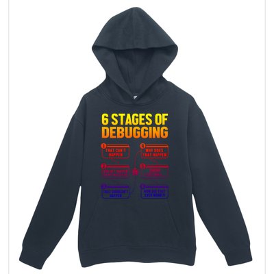 6 Stages Of Debugging Full Stack Coder Software Developer Gift Urban Pullover Hoodie