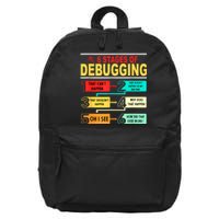 6 Stages Of Debugging Full Stack Coder Software Developer 16 in Basic Backpack