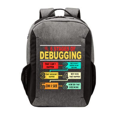 6 Stages Of Debugging Full Stack Coder Software Developer Vector Backpack