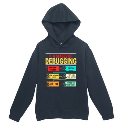 6 Stages Of Debugging Full Stack Coder Software Developer Urban Pullover Hoodie