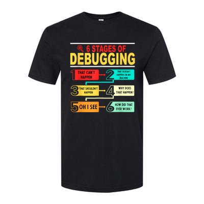 6 Stages Of Debugging Full Stack Coder Software Developer Softstyle CVC T-Shirt