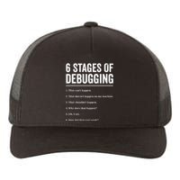 6 Stages Of Debugging Bug Coding Computer Programmer Yupoong Adult 5-Panel Trucker Hat