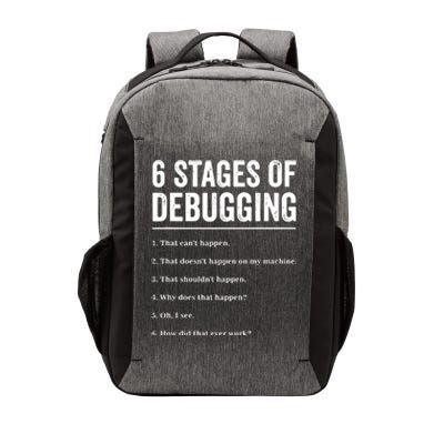 6 Stages Of Debugging Bug Coding Computer Programmer Vector Backpack