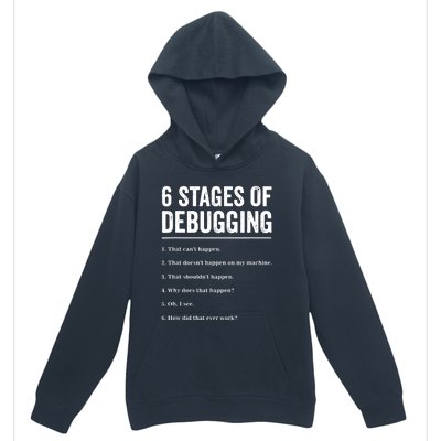 6 Stages Of Debugging Bug Coding Computer Programmer Urban Pullover Hoodie