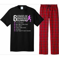 6 Stages Of Marathon Running Marathoner 26.2 Funny Runner Pajama Set