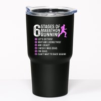 6 Stages Of Marathon Running Marathoner 26.2 Funny Runner Tumbler
