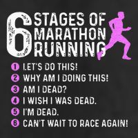 6 Stages Of Marathon Running Marathoner 26.2 Funny Runner Tumbler