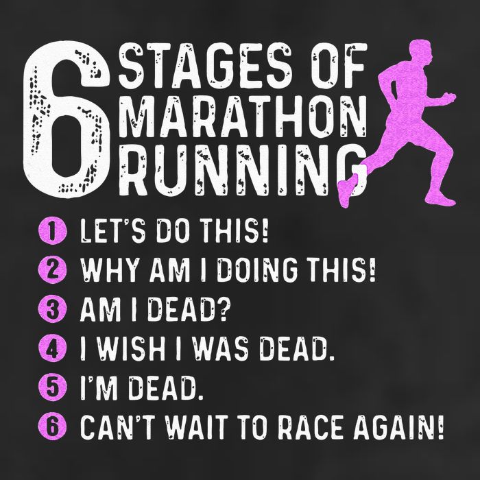 6 Stages Of Marathon Running Marathoner 26.2 Funny Runner Tumbler