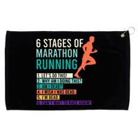 6 Stages Of Marathon Running Saying Runners Funny Grommeted Golf Towel