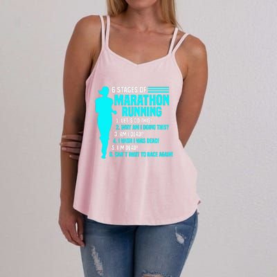 6 stages of marathon running for Runner Women's Strappy Tank