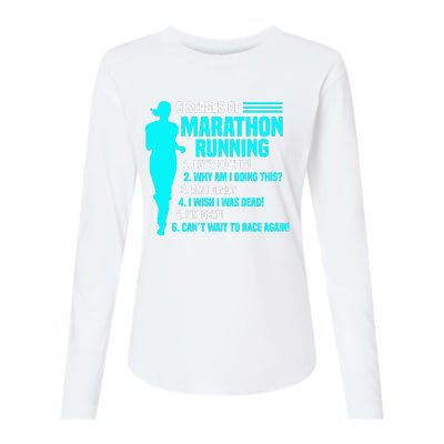 6 stages of marathon running for Runner Womens Cotton Relaxed Long Sleeve T-Shirt