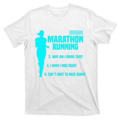 6 stages of marathon running for Runner T-Shirt