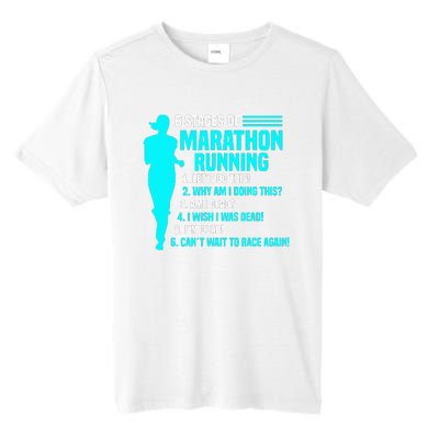 6 stages of marathon running for Runner Tall Fusion ChromaSoft Performance T-Shirt