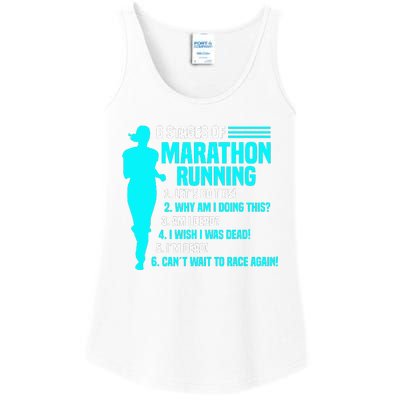 6 stages of marathon running for Runner Ladies Essential Tank