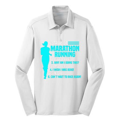 6 stages of marathon running for Runner Silk Touch Performance Long Sleeve Polo