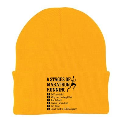 6 Stages Of Marathon Running Gift For Runner Knit Cap Winter Beanie