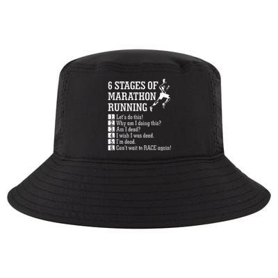 6 Stages Of Marathon Running Gift For Runner Cool Comfort Performance Bucket Hat