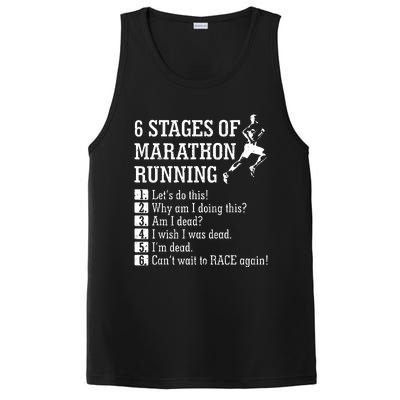 6 Stages Of Marathon Running Gift For Runner PosiCharge Competitor Tank