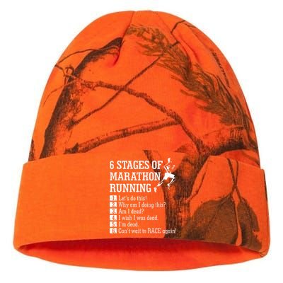 6 Stages Of Marathon Running Gift For Runner Kati Licensed 12" Camo Beanie