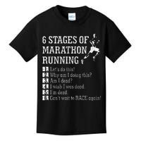 6 Stages Of Marathon Running Gift For Runner Kids T-Shirt