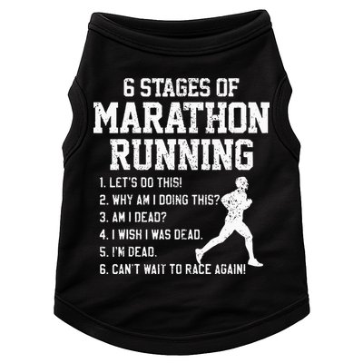 6 Stages Of Marathon Running Funny Runner Gift Doggie Tank