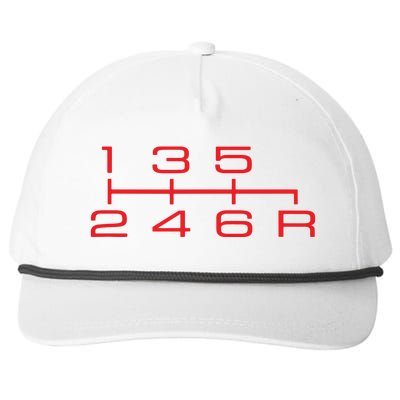 6 Speed Shift Knob Shirts Manual Car Lover Snapback Five-Panel Rope Hat