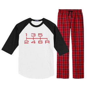 6 Speed Shift Knob Shirts Manual Car Lover Raglan Sleeve Pajama Set