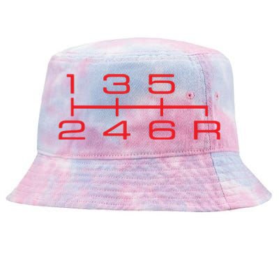 6 Speed Shift Knob Shirts Manual Car Lover Tie-Dyed Bucket Hat