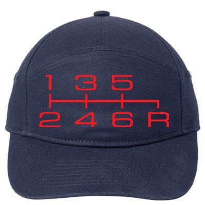 6 Speed Shift Knob Shirts Manual Car Lover 7-Panel Snapback Hat